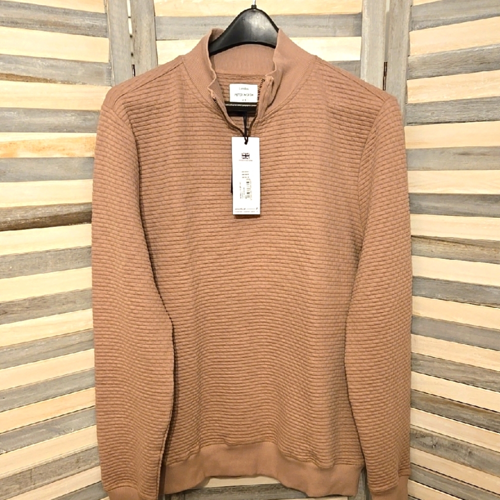 NWT - Peter Werth 1/4 ZipTan Sweater.....Sz - M